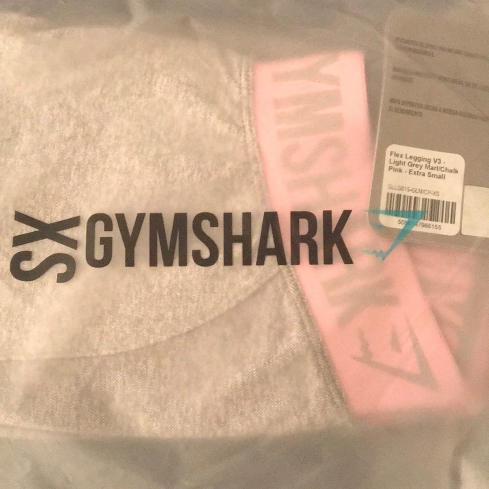 XS Flex Legging V3 - Light Grey Marl/Chalk Pink.